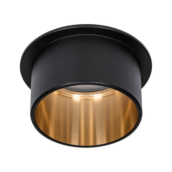 LED Einbauleuchte 3-Step-Dim Gil Coin IP44 rund 68mm Coin 6W 470lm 230V dimmbar 2700K Schwarz matt, Gold
