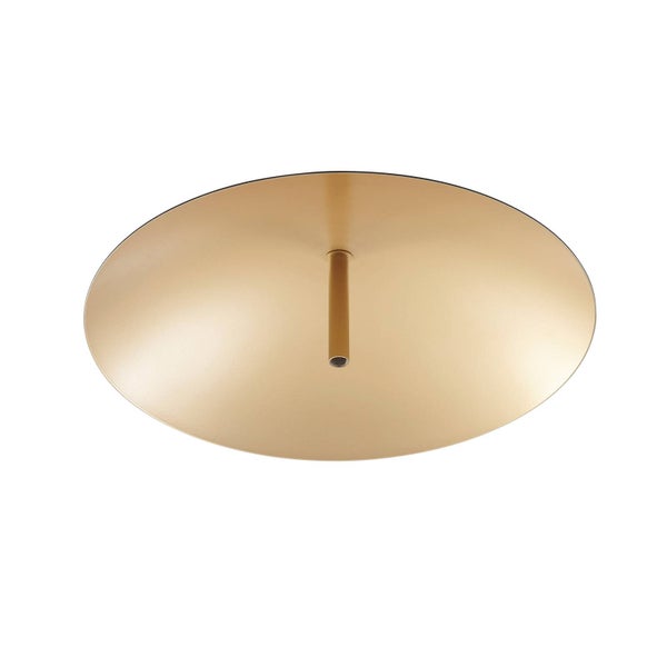 Runder Lampenschirm aus Metall für Deckenleuchten, goldfarben.