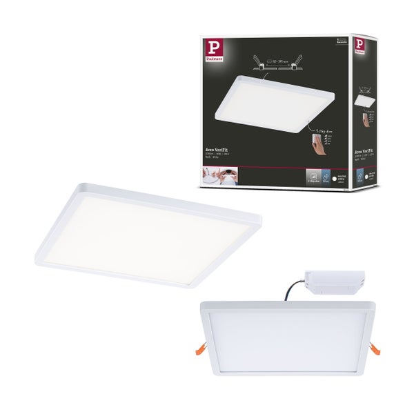 VariFit LED Einbaupanel 3-Step-Dim Areo IP44 eckig 230x230mm 16W 1400lm 4000K Weiß dimmbar