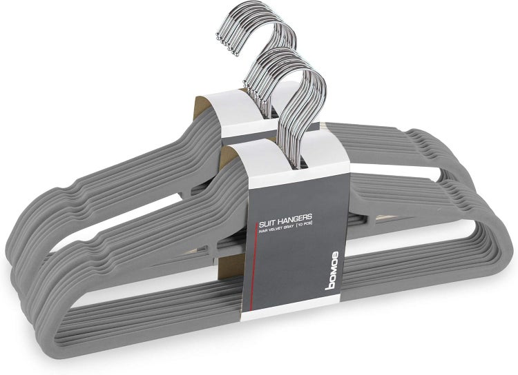 Kleiderbügel aus Samt, 10er-Pack