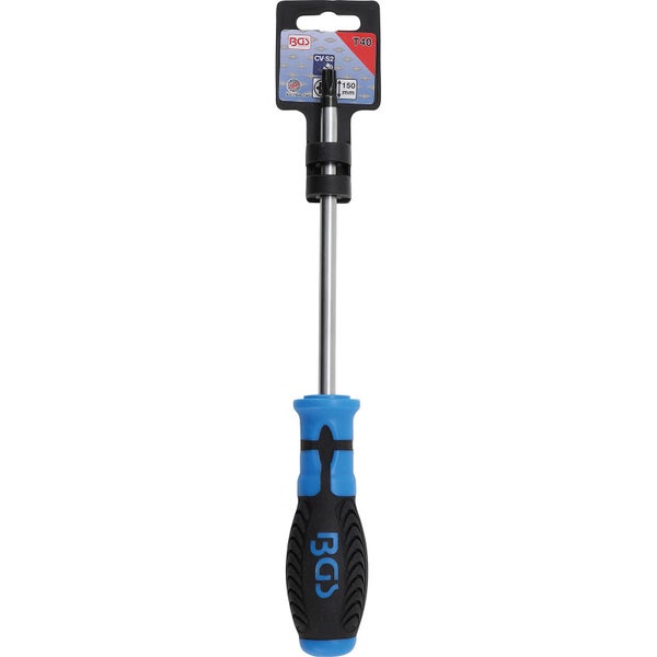 BGS Schraubendreher T-Profil (für Torx) mit Bohrung T40 Klingenlänge 150 mm - 7849-T40
