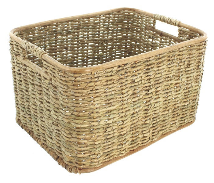 FRANK FLECHTWAREN | Füllkorb Schilfstroh, groß, RATTAN, 46 x 36 x 28 cm