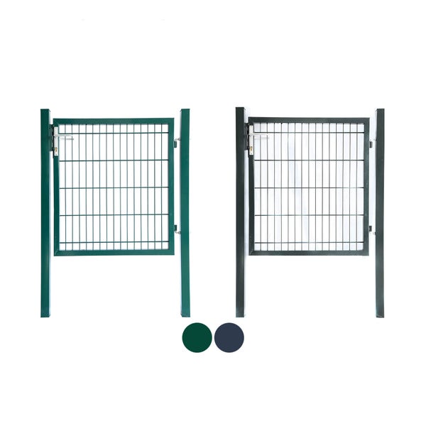 Home Deluxe - Gartentor PORTARIUS - Farbe: Anthrazit, Höhe 80 cm - inkl. Griff, Schloss und Schlüssel I Gartenpforte Einfahrtstor Hoftür