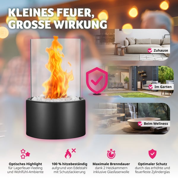 Dekokamin für den Innen- und Außenbereich, geeignet für Zuhause, Garten und Wellnessbereich.