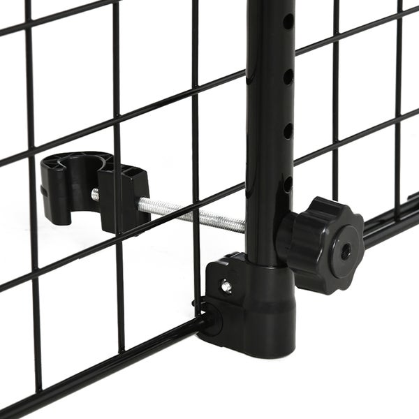 PawHut Auto Hundeschutzgitter, 91-152B x 30H cm, Metall, Kunststoff, Schwarz