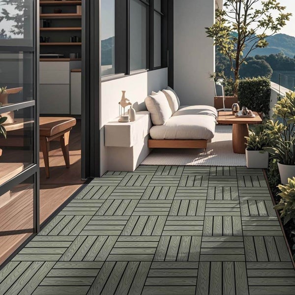 Home Deluxe WPC Klickfliesen BAVARO PREMIUM - Antik  10 m² - Holzoptik |  Terrassenfliesen Holzfliesen Klickfliese Bodenfliesen