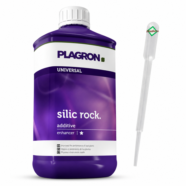 Plagron Silic Rock Pflanzenzusatzmittel mit Pipette zur Staerkung der Pflanzenstrukturen