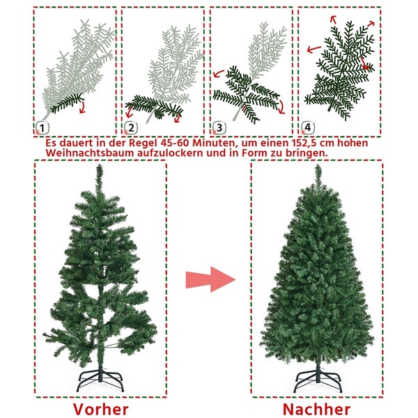 Anleitung zum Aufstellen eines künstlichen Weihnachtsbaums