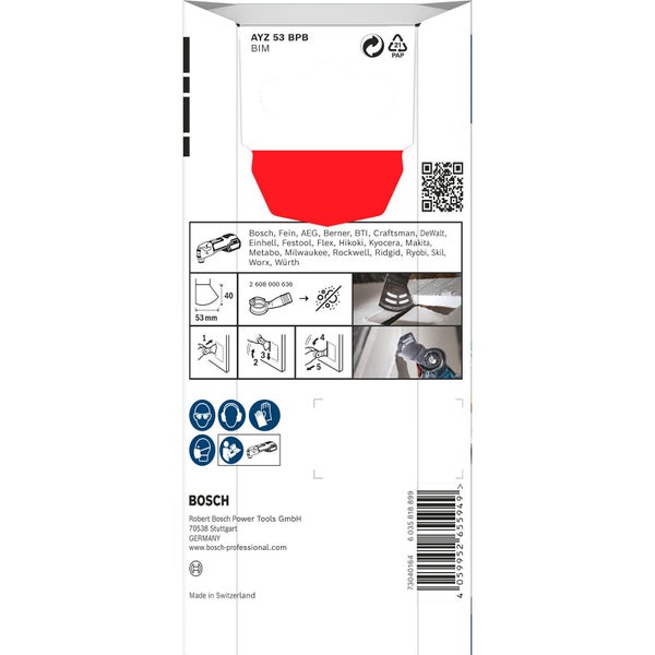 Bosch PRO AYZ 53 BPB Blatt für Multifunktionswerkzeuge 53 x 40 mm - 2608669115