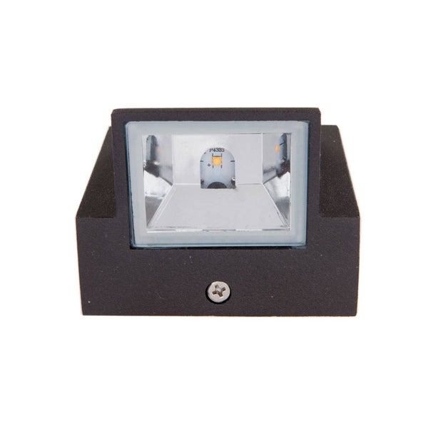 Lucande LED Wandleuchte außen Marik (spritzwassergeschützt (Modern) in Schwarz aus Aluminium (1 flammig, ) - Außenwandleuchten Wandlampe Led Außenlampe Outdoor für Außenwand/Hauswand