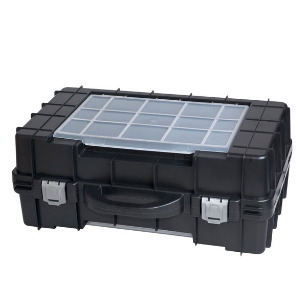 PROREGAL Werkzeugkoffer Case | HxBxT 24x60x38cm | Schwarz