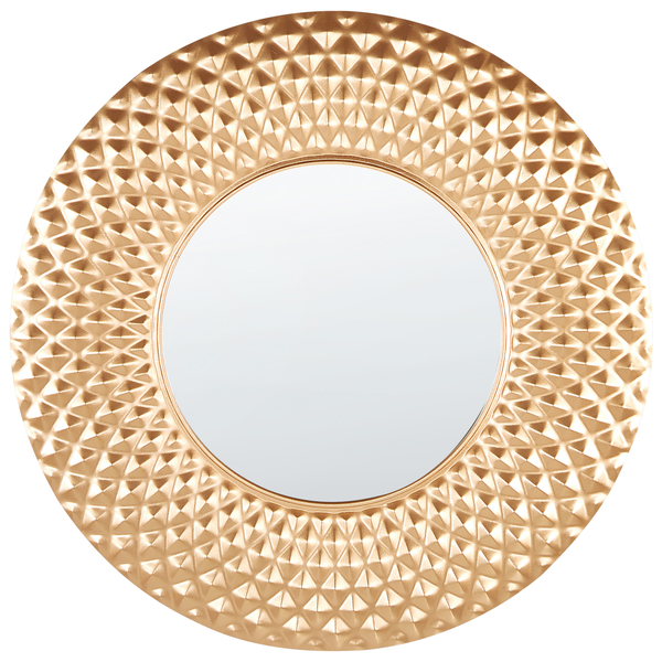 Wandspiegel COMBE 60 cm 60 cm Metall Gold