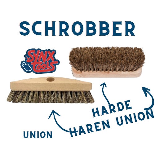Schrubber mit harten Union Borsten und Synx Tools Logo