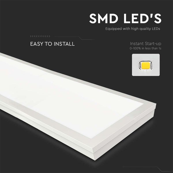 V-TAC VT-6147-N - LED-Panels - 120x30 Panels - 110lm/w - IP20 - 40 Watt - 4400 Lumen - 4000K
