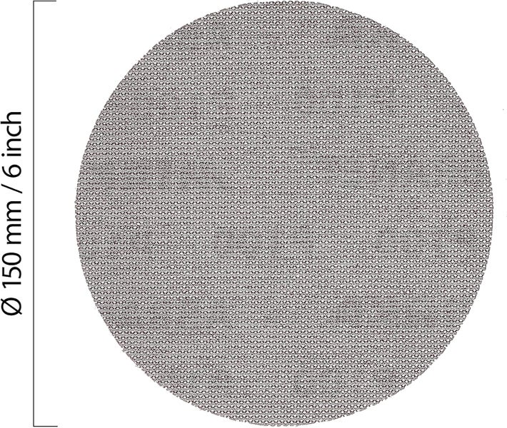 Mirka Abranet Netz-Schleifscheiben Ø 150 mm Klett / Korn P400 / 50 Stk / zum Schleifen von Holz, Spachtel, Lack, Kunststoff / 5424105041