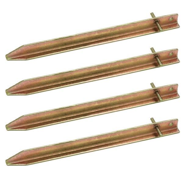 AMANKA Massiv XL 4 Stahl Erdnägel T-Profil Loch 300x25mm Zelt-Heringe Harte Böden Zeltnägel Campingheringe Lang Verzinkt