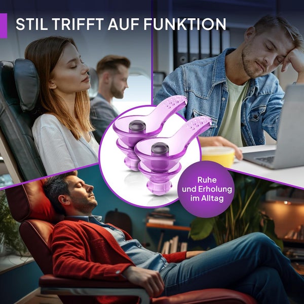 Senner ® DreamPro - Ohrstöpsel für ruhigen Schlaf - Gehörschutz ideal in lauten Umgebungen und für Seitenschläfer – Anti Schnarch Ear Plugs - Hypoallergen, mit 2 Größen, Alubehälter