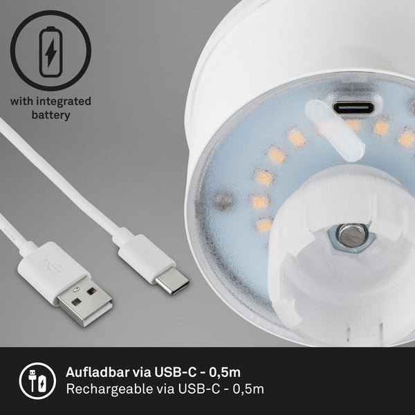 LED Akku-Flaschenlicht, schwarz, 1xLED-Modul/2,6W