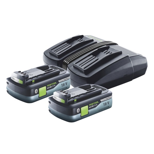 Festool Energie Set TCL 6 DUO Doppel Schnellladegerät 10,8 V - 18 V ( 577017 ) + 2x BP 18 Li 4,0Ah HPC-ASI Akkupack HighPower ( 2x 205034 )