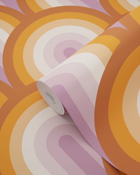 Rolle Tapete mit Kreisbogenmuster