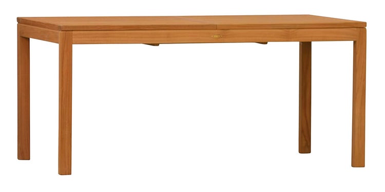 Teak Ausziehtisch 165 x 90 cm modern premium wetterfest und erweiterbar