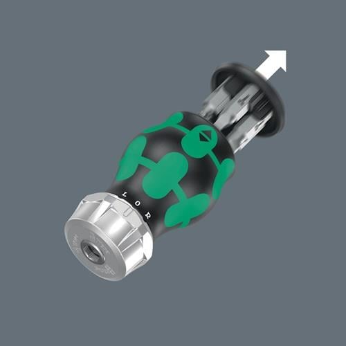 Wera Bit-Safe mit Bit-Auswahl und Pfeil-Symbol