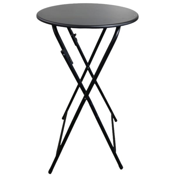 Stehtisch mit runder Tischplatte und klappbarem Gestell