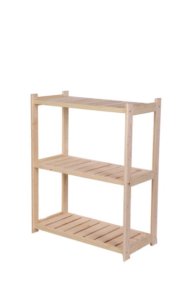 PROREGAL Holzregal SPREEWALD HxBxT 86x70x33cm 3 Ebenen Massives Kiefernholz Natur