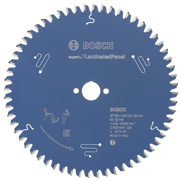 Bosch Kreissägeblatt Expert for Laminated Panel für Handkreissägen 190 x 20 x 2,6 mm 60 - 2608644129