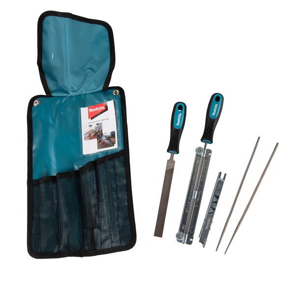 Makita Kettensägen Schärfset mit Tasche, Feilenhalter und Tiefenbegrenzer