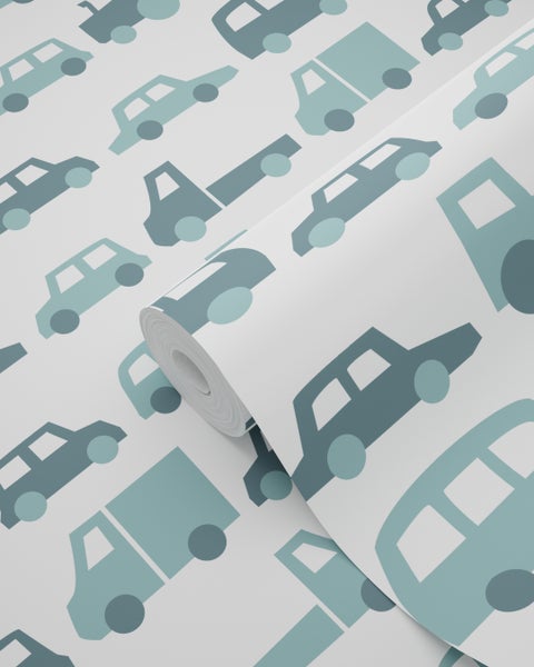 Tapetenrolle mit Automobilmuster