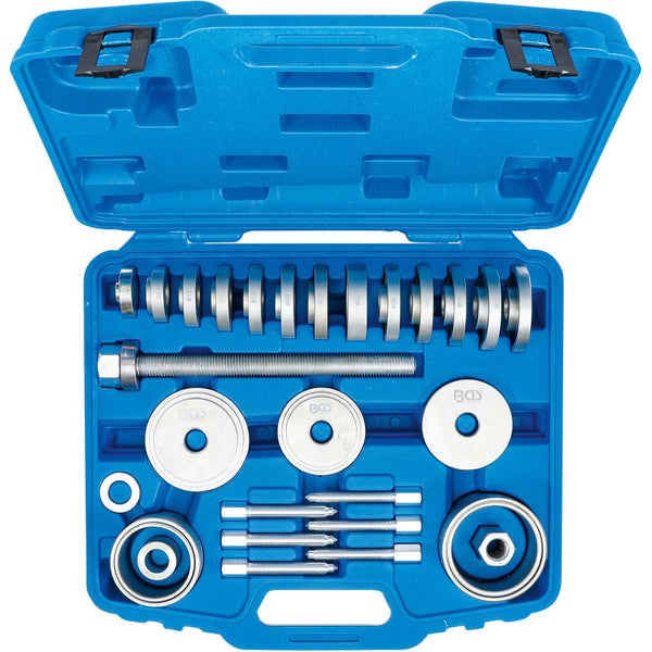 BGS Werkzeugsatz zum Aus- und Einpressen in einem blauen Werkzeugkoffer