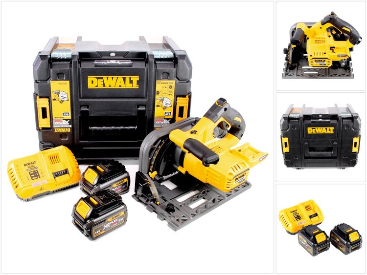 DeWalt Akku Tauchkreissäge Set mit zwei Akkus Ladegerät und TSTAK Koffer