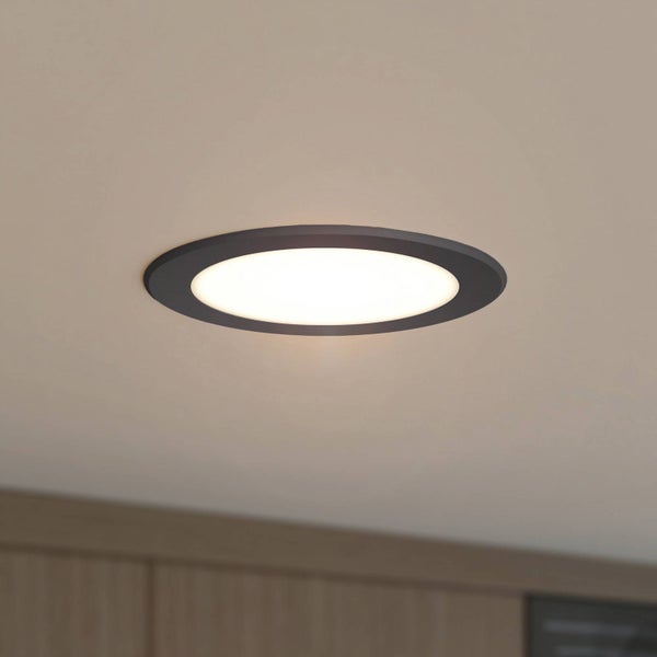 PRIOS LED (Modern) in Schwarz aus Aluminium (1 flammig, ) Wohnzimmerleuchte