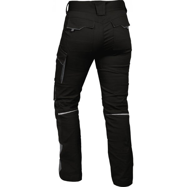 Leibwächter Arbeitshose Bundhose lang, schwarz/grau Gr. 42 Damen
