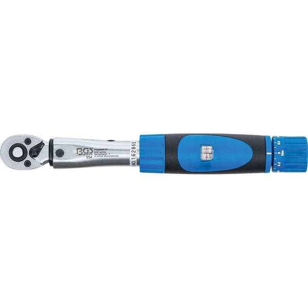 BGS Drehmomentschlüssel Abtrieb Außenvierkant 6,3 mm (1/4) 1 - 6 Nm - 954