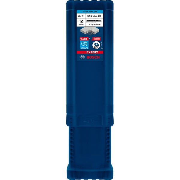 Bosch Expert SDS plus-7X Hammerbohrer, 10 Millimeter Durchmesser, 200/265 Millimeter Länge