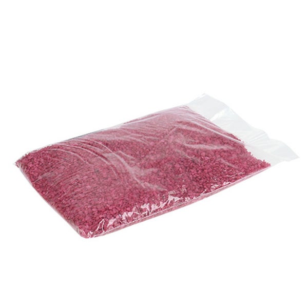 Rosa Dekokies in einem transparenten Kunststoffbeutel