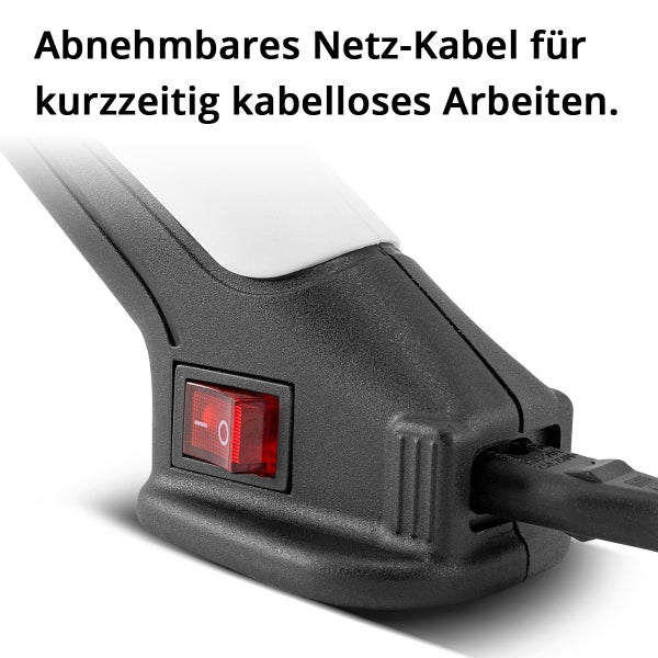 Abnehmbares Netzkabel mit Ein- und Ausschalter