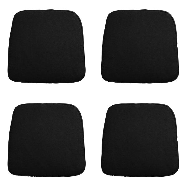 Sitzkissen Polyrattan Panama schwarz - ca. 48x48 cm - 4er-Set