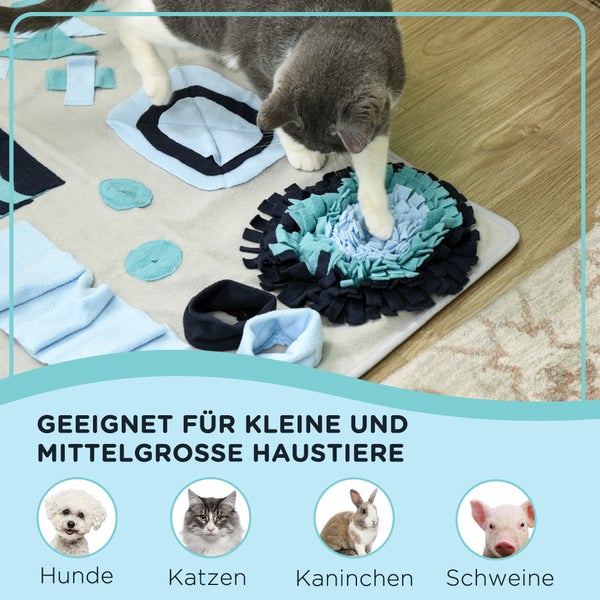PawHut Hundematte, 74L x 50B x 5H cm, Polyester, Mischgrau