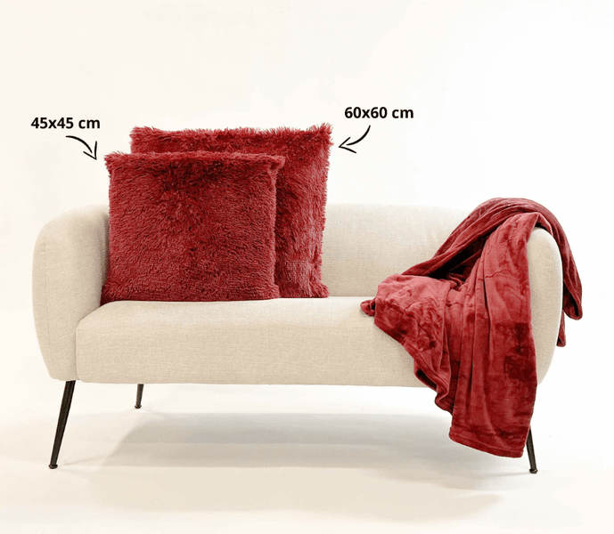 Fluffy Kissenbezug - Fluffy 60x60 cm, Rot
