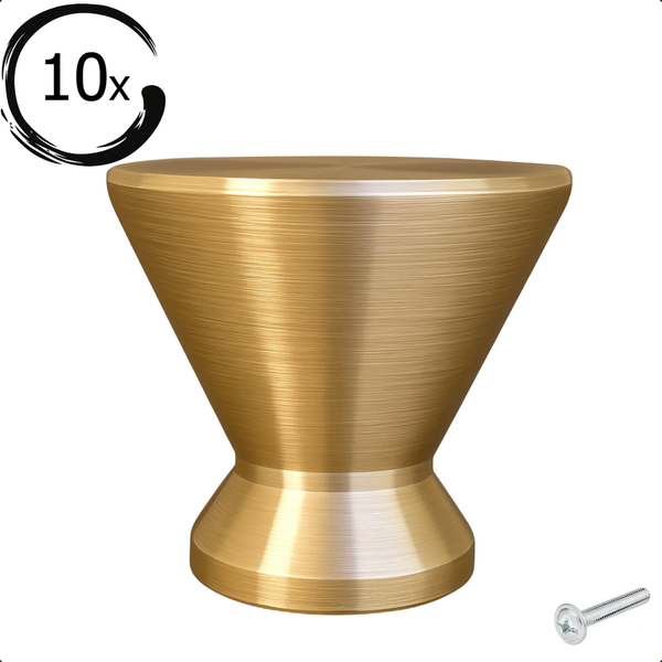 Zehn Möbelknöpfe aus Metall inklusive Schraube