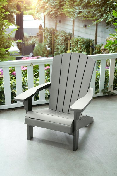 Keter Troy Adirondack Gartenstuhl - Set von 2 - 85x80x96,5cm - Grau