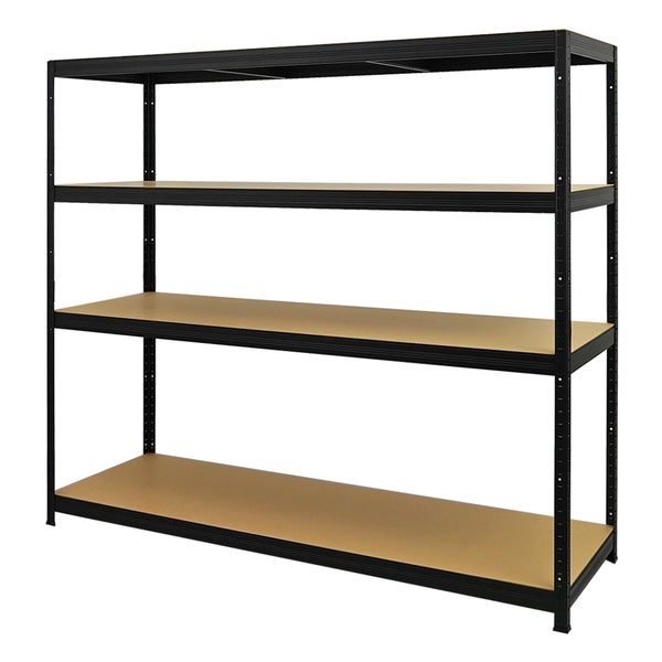 PROREGAL Mega Deal 2x Schwerlastregal Giant Elephant HxBxT 160 x 180 x 60cm Fachlast 200kg Schwarz