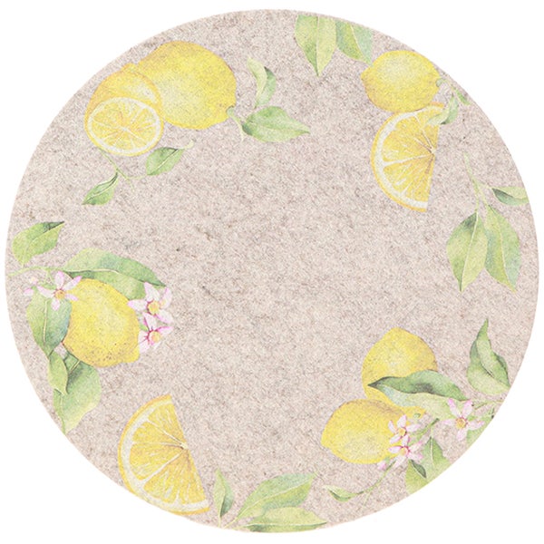 Runder Tischschmuck mit Zitronen-Design