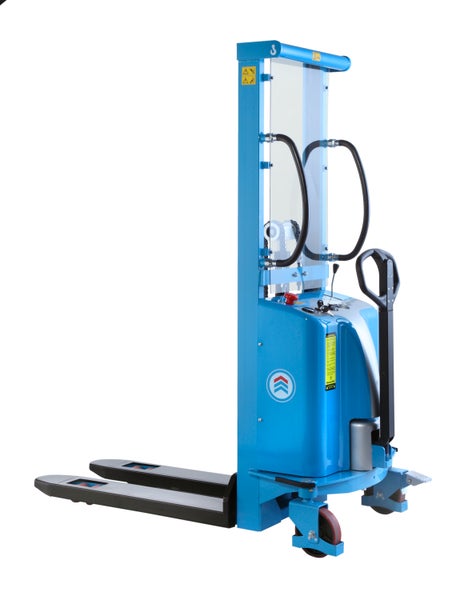 Elektro-Hochhubwagen für den Transport von Lasten in Lagern oder Produktionsstätten