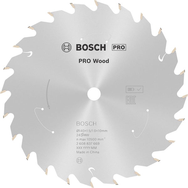 Bosch PRO Wood cordless Blatt für Kreissägen 140 x 1,5 x 10 mm - 2608837669