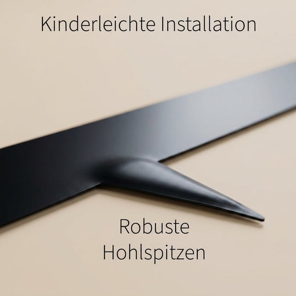 Rasenkante aus Metall mit robuster Hohlspitze zur einfachen Bodenbefestigung