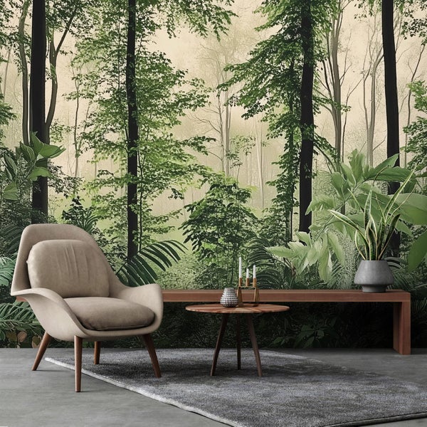 Fototapete Wald Bäume Natur Wohnzimmer Vlies Tapete 400x280 cm